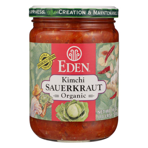 Eden Foods Organic Kimchi Sauerkraut  - Case Of 12 - 18 Oz