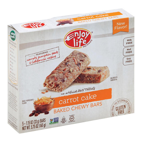 Enjoy Life Snack Bar - Carrot Cake - Case Of 6 - 5.75 Oz.