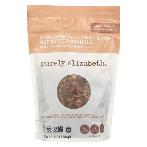 Purely Elizabeth Chocolate Sea Salt + Peanut Butter Granola  - Case Of 6 - 10 Oz