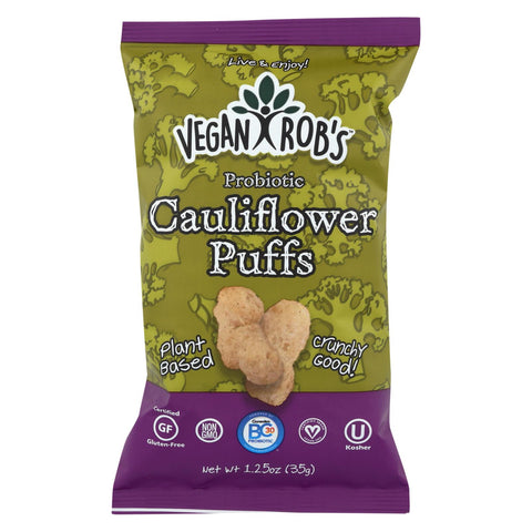Vegan Rob's - Puffs Cauliflower Probtc - Case Of 24 - 1.25 Oz