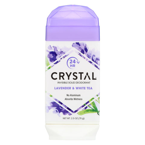 Crystal Deodorants - Invisible Solid Deodorant - Lavender And White Tea - 2.5 Oz.