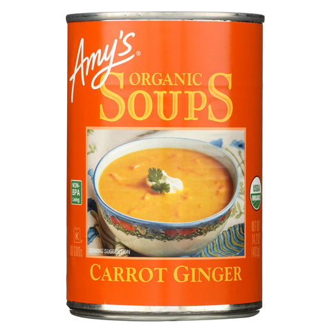 Amy's Soup Organic Carrot Ginger - Case Of 12 - 14.2 Oz