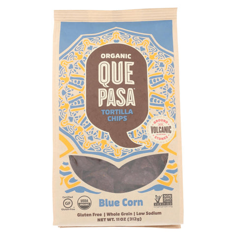 Que Pasa - Tort Chips Blue - Case Of 12 - 11 Oz