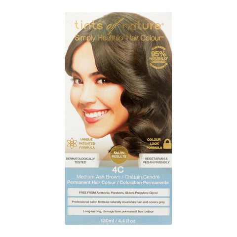 Tints Of Nature 4c Medium Ash Brown Hair Color  - 1 Each - 4.4 Fz