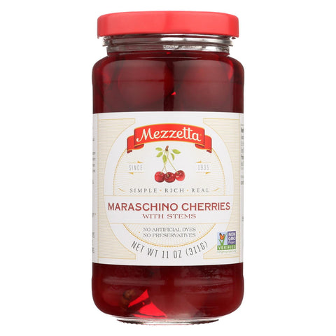 Mezzetta's Maraschino Cherries With Stems  - Case Of 6 - 11 Oz