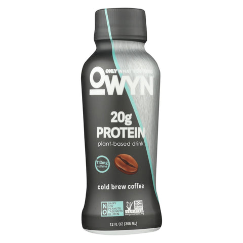 Only What You Need - Plant Based Protein Shake - Cold Brew Coffee - Case Of 12 - 12 Fl Oz.