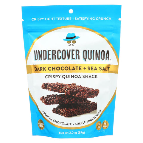 Undercover Quinoa Dark Chocolate + Sea Salt Crispy Quinoa Snack  - Case Of 12 - 2 Oz