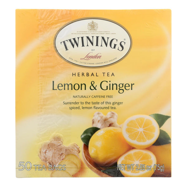 Twinings Tea - Tea Lemon & Ginger - Case Of 6 - 50 Bag