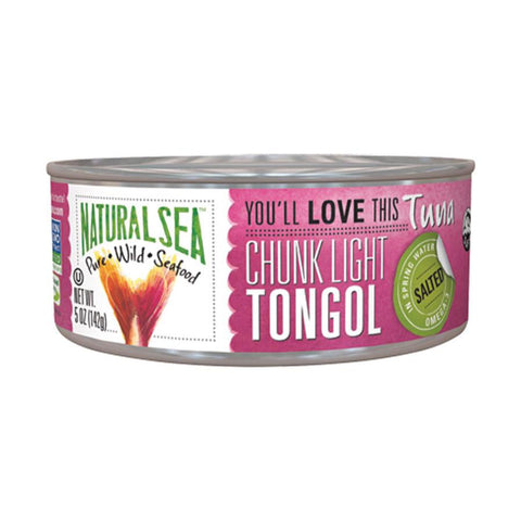 Natural Sea Wild Tongol Tuna - With Sea Salt - 5 Oz.
