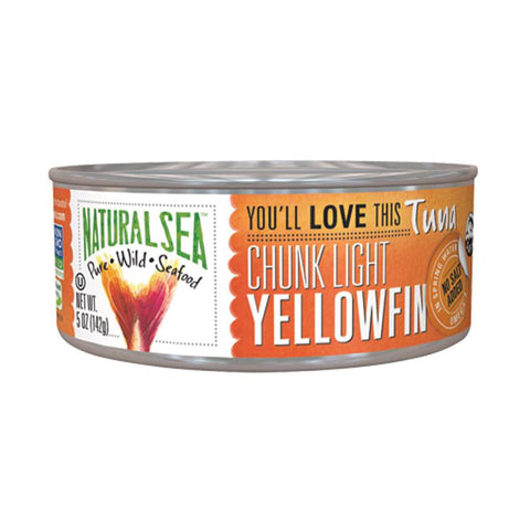 Natural Sea Wild Yellowfin Tuna - Unsalted - 5 Oz.