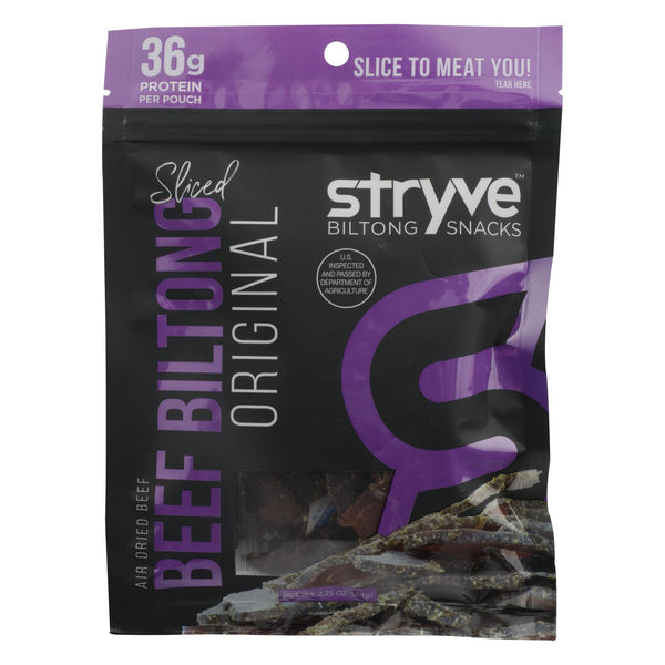 Stryve Foods - Beef Biltong Original - Case Of 12 - 2.25 Oz