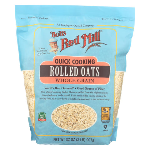 Bob's Red Mill - Quick Cooking Rolled Oats - Case Of 4-32 Oz.