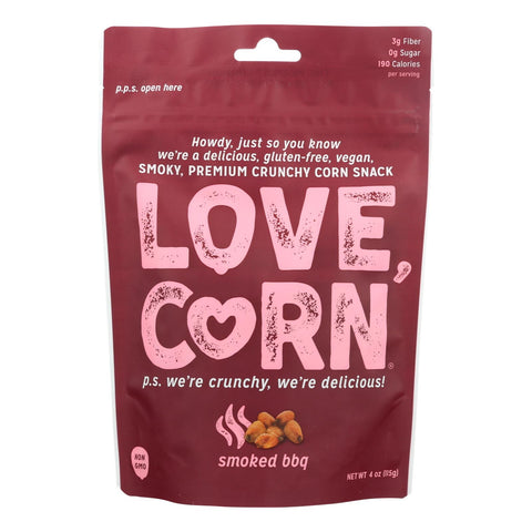 Love, Corn® Smoky, Premium Crunchy Corn Snack - Case Of 12 - 4 Oz