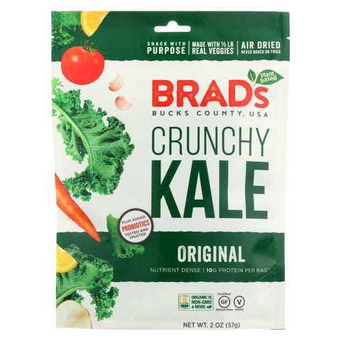 Brad's Plant Based Crunchy Kale - Original - Case Of 12 - 2 Oz.
