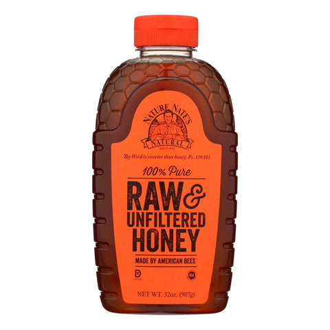 Nature Nate's 100% Pure Raw & Unfiltered Honey - Case Of 6 - 32 Oz