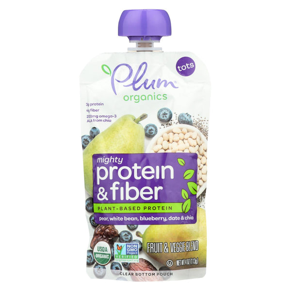 Plum Organics Plum Tots Tots Snacks Pear Bean Blueberry - Case Of 6 - 4 Oz