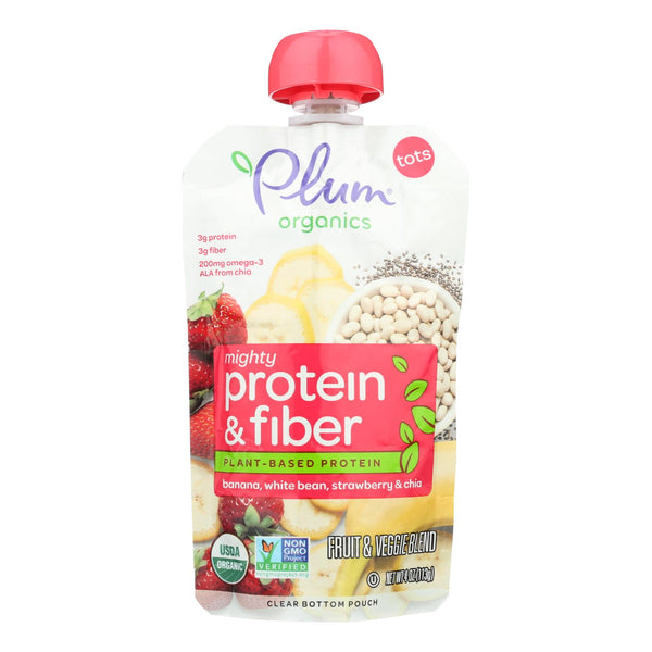 Plum Organics Plum Tots Tots Snacks Plum Banana Bean Straw - Case Of 6 - 4 Oz
