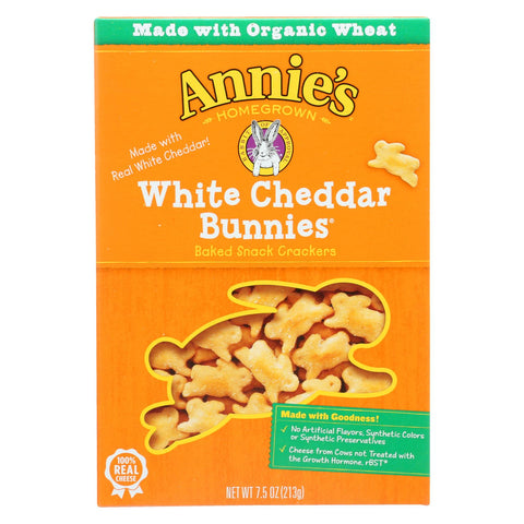 Annie's Homegrown - Crcker  Wht Chd Bunny - Case Of 12-7.5 Oz.