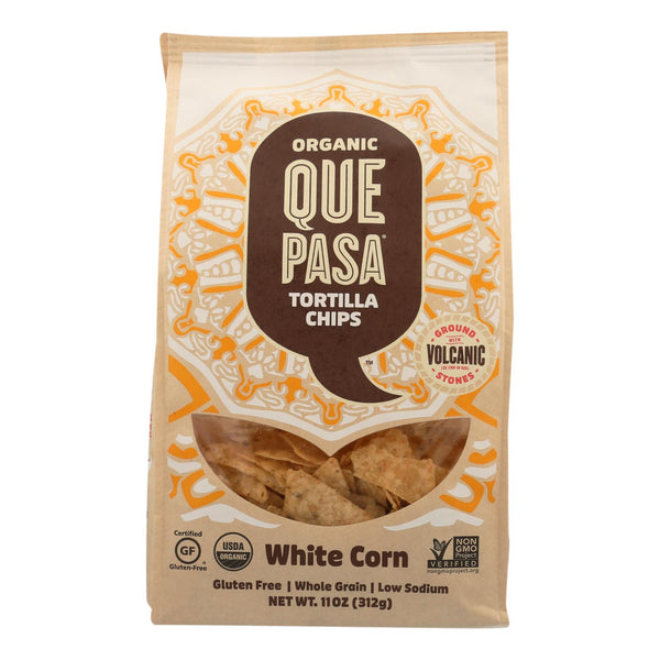 Que Pasa - Corn Chips White - Case Of 12 - 11 Oz