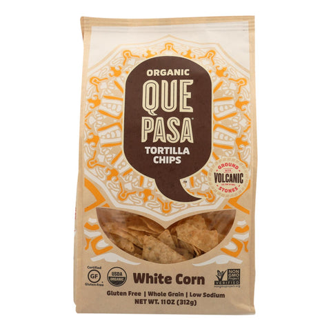 Que Pasa - Corn Chips White - Case Of 12 - 11 Oz