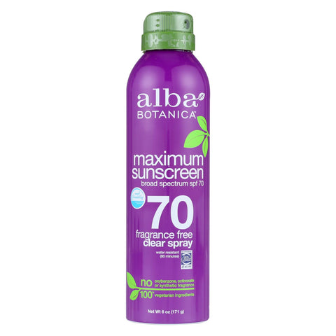 Alba Botanica - Sunscrn Mix Clr Spry Spf70 - 1 Each - 6 Oz