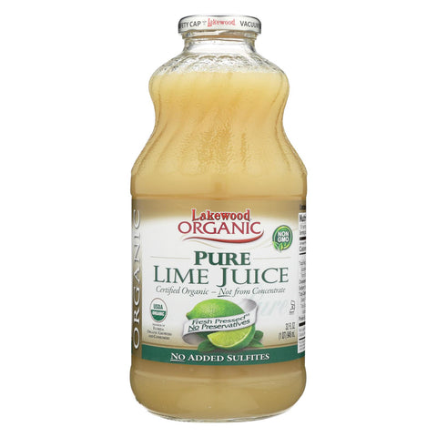Lakewood - Organic Juice - Pure Lime - Case Of 6 - 32 Fl Oz.