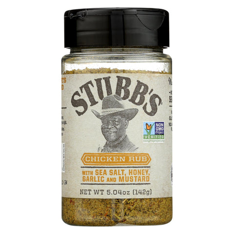 Stubb's Chicken Rub With Sea Salt Honey Garlic And Mustard - Case Of 6 - 5.04 Oz