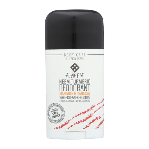 Alaffia - Deodorant Turmrc Mndrn-chrcoal - 1 Each - 2.65 Oz