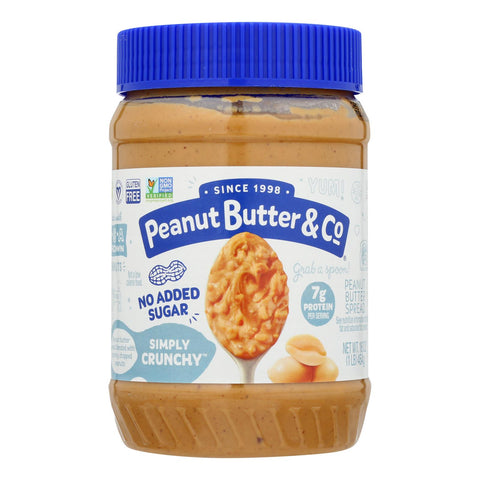 Peanut Butter & Co - Peanut Butter No Sugar Crnchy - Case Of 6 - 16 Oz