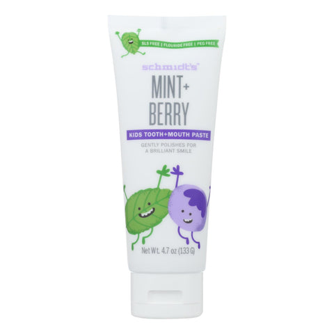 Schmidt's - Toothpaste Mint Berry Kids - 1 Each - 4.7 Oz