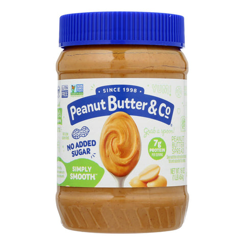 Peanut Butter & Co - Peanut Butter No Sugar Smooth - Case Of 6 - 16 Oz