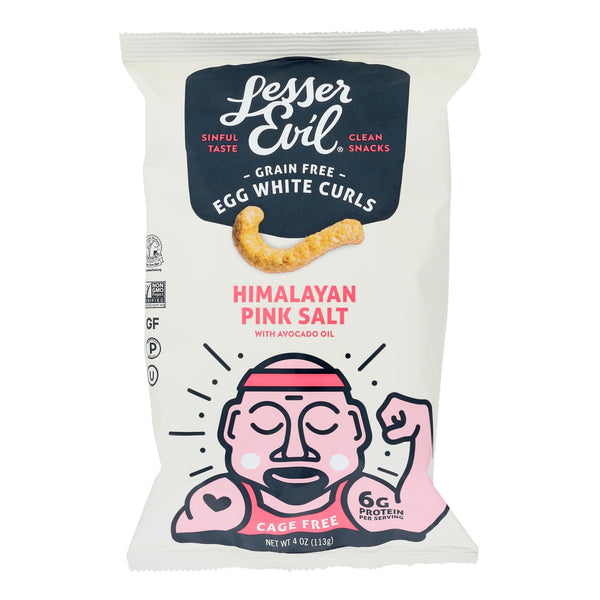 Lesser Evil - Curls Egg Wht Himlyn Salt - Case Of 9 - 4 Oz