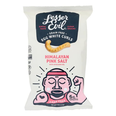 Lesser Evil - Curls Egg Wht Himlyn Salt - Case Of 9 - 4 Oz