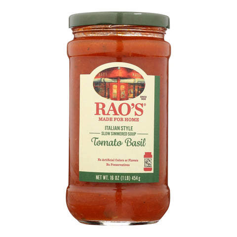 Rao's Specialty Food - Soup Tomato Basil - Case Of 6 - 16 Oz