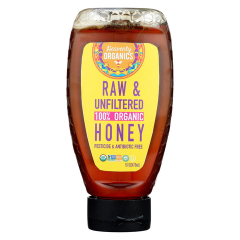 Heavenly Organics - Honey Organic Raw Squeeze - Case Of 6 - 16 Oz