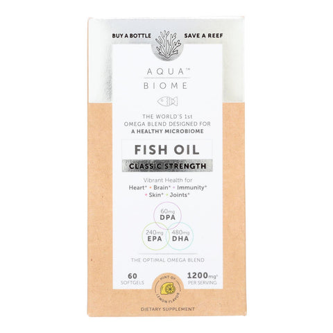Aqua Biome - Fish Oil Classic Strength - 1 Each - 60 Ct