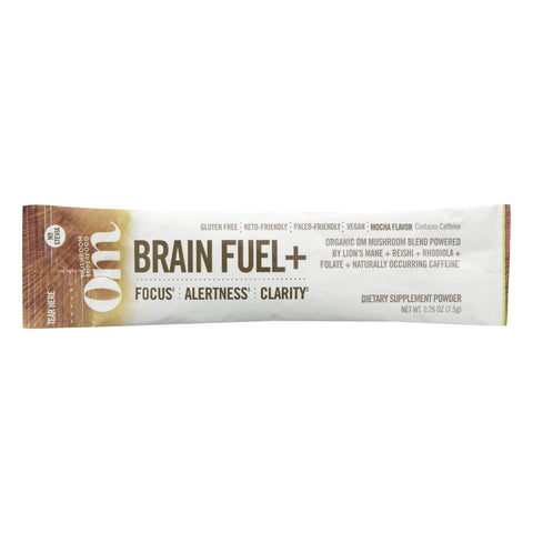 Om - Brn Fuel Powder Mushroom Drink - Case Of 10 - .26 Oz