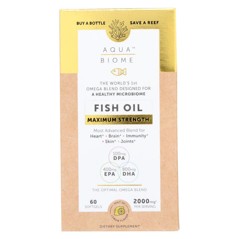 Aqua Biome - Fish Oil Maximum Strength - 1 Each - 60 Ct