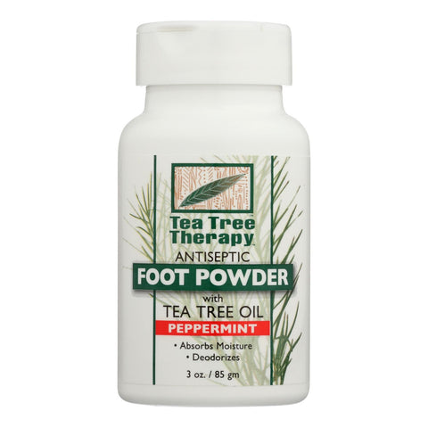 Tea Tree Therapy - Foot Powder Peppermint - 1 Each - 3 Oz