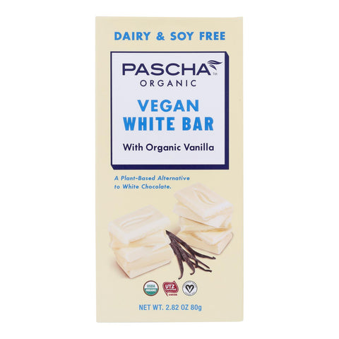 Pascha - Bar White Chocolate Vegan - Case Of 10 - 2.82 Oz