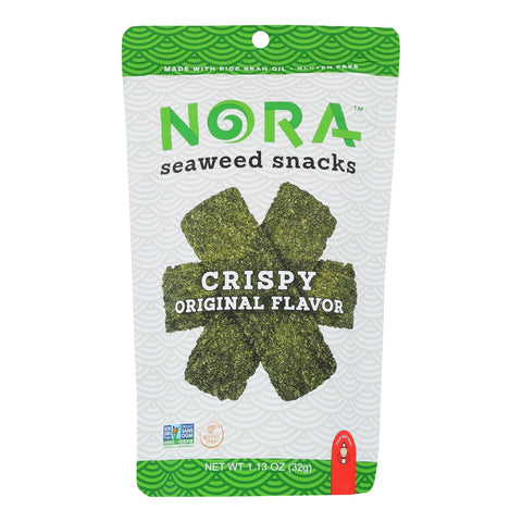 Nora Snacks Seaweed Snacks, Crispy Original - Case Of 12 - 1.13 Oz
