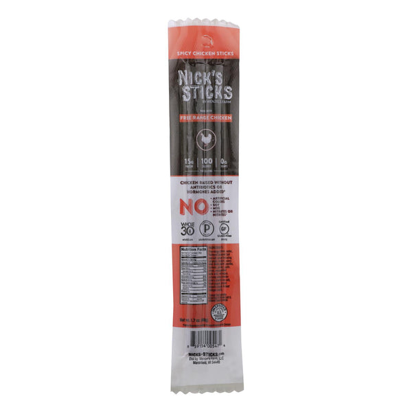 Nick's Sticks - Snack Stk Chicken Spicy Fr Rng - Case Of 25 - 1.7 Oz